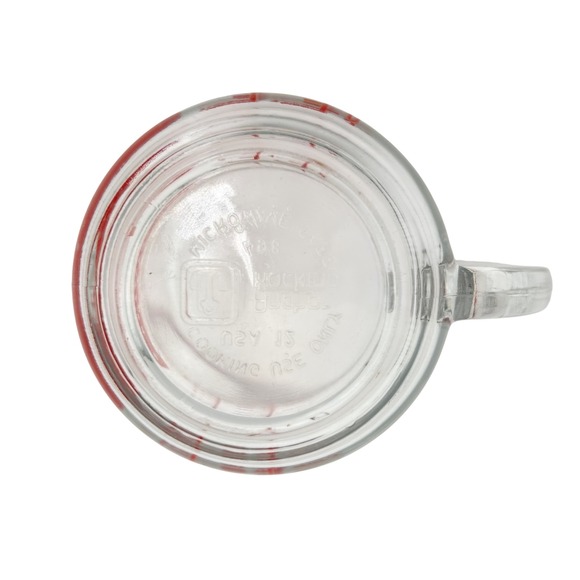 Vintage Anchor Hocking Originals Glass Measuring 2 Cup 16 oz Red Lettering Clear - Picture 7 of 8